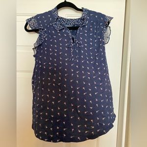 Blue flower shirt